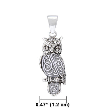 Celtic Horned Owl Pendant TPD5722 - Jewelry